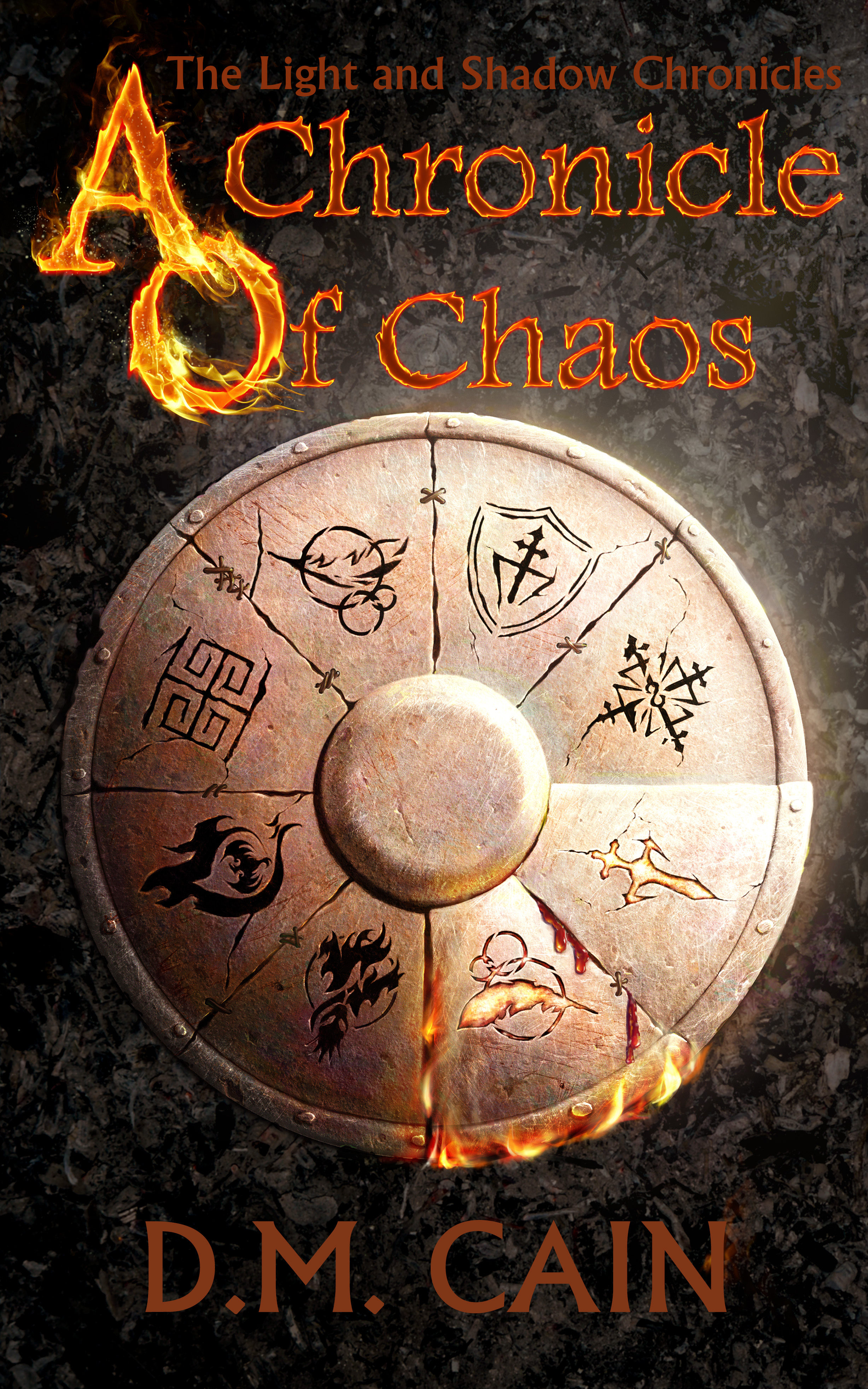 epic fantasy cover for A Chonicle of Chaos by DM Cain